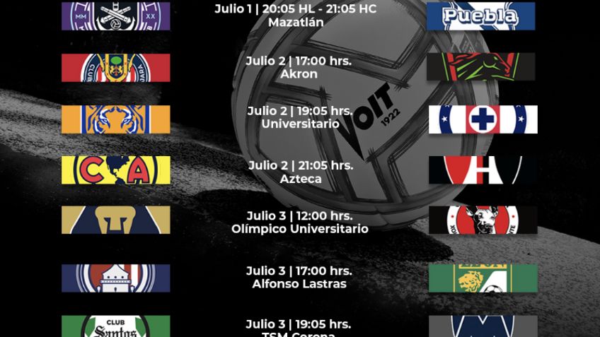 Jornada 1 Liga MX: Partidos, fechas y horarios de los juegos del  Apertura 2022