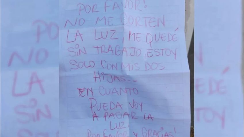 Padre de familia suplica para que no le corten la luz: "me quedé sin trabajo, estoy solo con mis dos hijas"