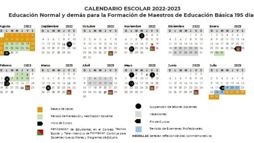 Calendario Escolar: Estas son las fechas clave del ciclo escolar 2022-2023 de la SEP