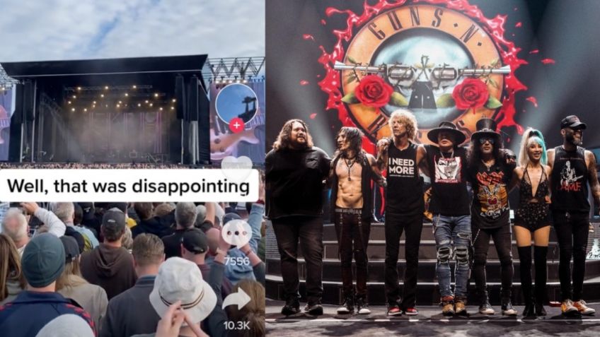 Millennial se burla en TikTok por "lastimoso" concierto de Guns N' Roses y los fans de la banda se le van encima