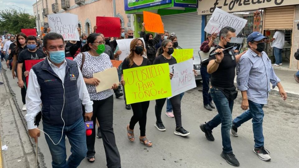 Manifestación de periodistas en Tamaulipas.