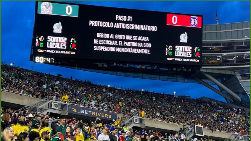 Por grito homofóbico, detienen el partido México vs Ecuador