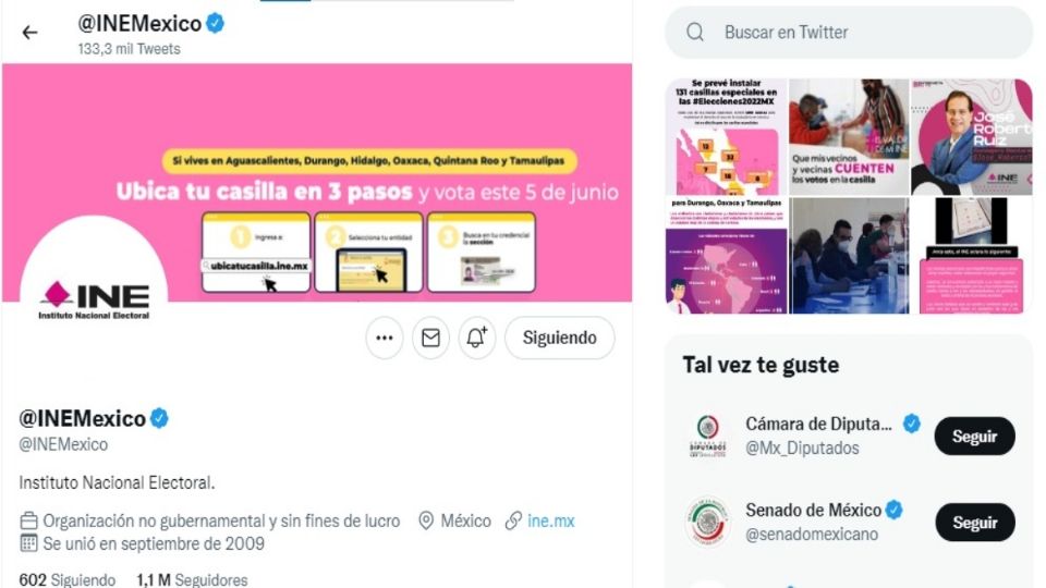 Luego de que la cuenta apareció como no existente durante varios minutos, el Twitter oficial del organismo ya opera con normalidad.