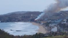 Se registra incendio en Hotel Nude de Zipolite, Oaxaca | VIDEO