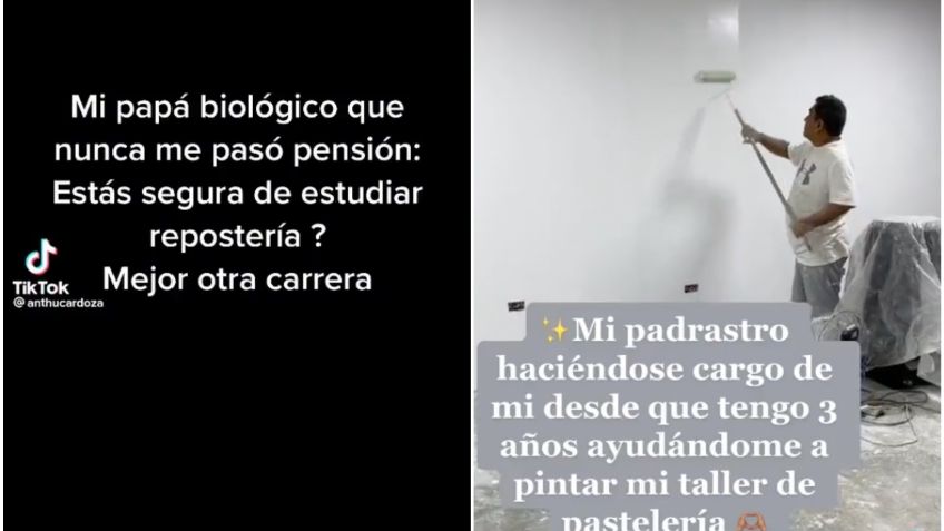 Tiktoker enternece Internet; agradece a su padrastro por haberla criado