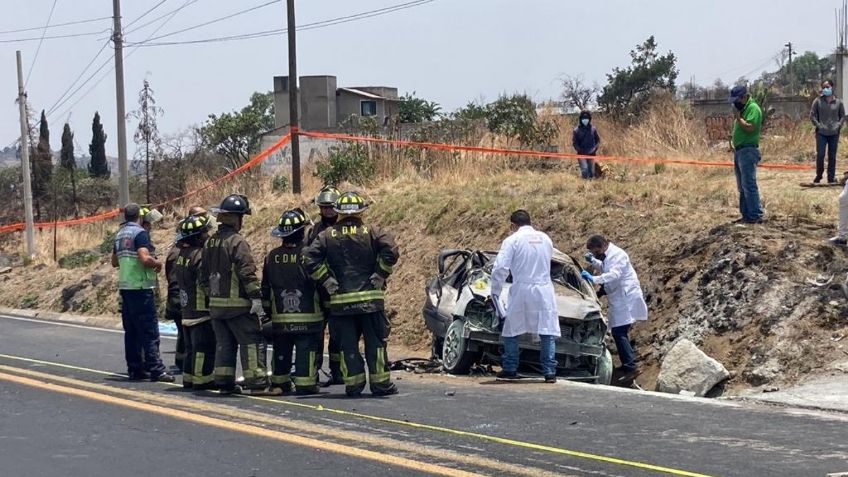 Aparatoso accidente en kilómetro 18 de la carretera Xochimilco-Oaxtepec deja dos muertos y dos lesionados