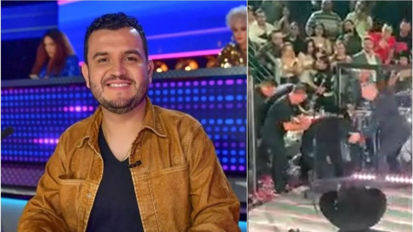 Edén Muñoz se cae en un show en vivo y reacciona al VIDEO; “una sacudida y puro pa’ delante”