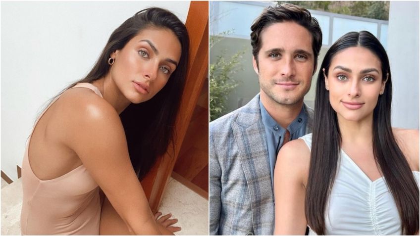 Renata Notni se luce en atrevido look satinado y así fue la reacción de Diego Boneta