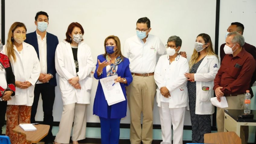 Supervisa Lorena Cuéllar obras en Hospital General Regional de Tzompantepec