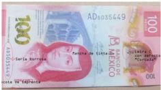 Ofrecen 30 MIL pesos por este billete de 100 con el rostro de Sor Juana y error