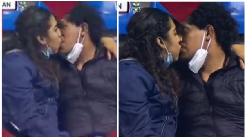 Pareja en momento íntimo es captada por la Kiss Cam y se viraliza | VIDEO