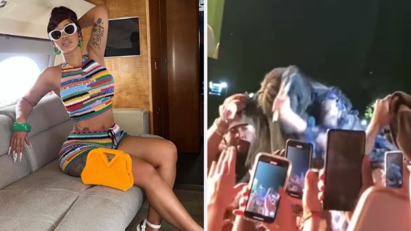 ¡A microfonazos! Cardi B golpea a fan en pleno concierto; este fue el motivo | VIDEO