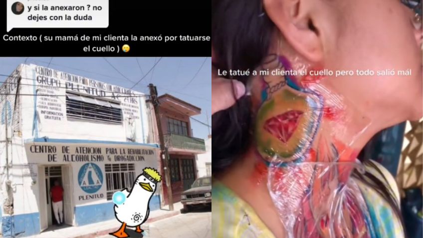 Una joven se tatúa el cuello y su mamá amenaza con anexarla | VIDEO VIRAL