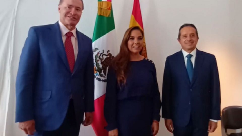 Quirino Ordaz Coppel, Mara Lezama y Carlos Joaquín se reunieron en la Embajada de México en España.