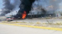 Las impactantes imágenes de la explosión de una pipa tras violento choque contra tren en Tamaulipas | VIDEO