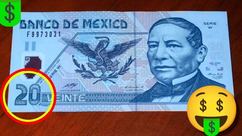 Ofrecen de 30 a 50 mil pesos por este billete de 20 pesos; te decimos cómo venderlo: FOTO