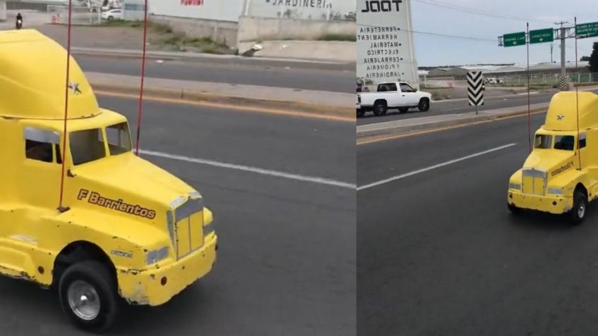 ¡La envidia de "Lola la trailera"! Mini tráiler circulando en autopista se vuelve viral en TikTok | VIDEO