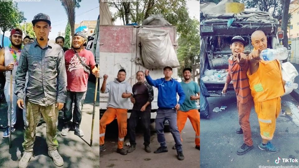 Los trabajadores de limpia laboran en la alcaldía Azcapotzalco de la CDMX. FOTO: Especial