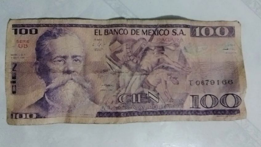 80 mil pesos para quien tenga este billete de 100 con el rostro de Venustiano Carranza