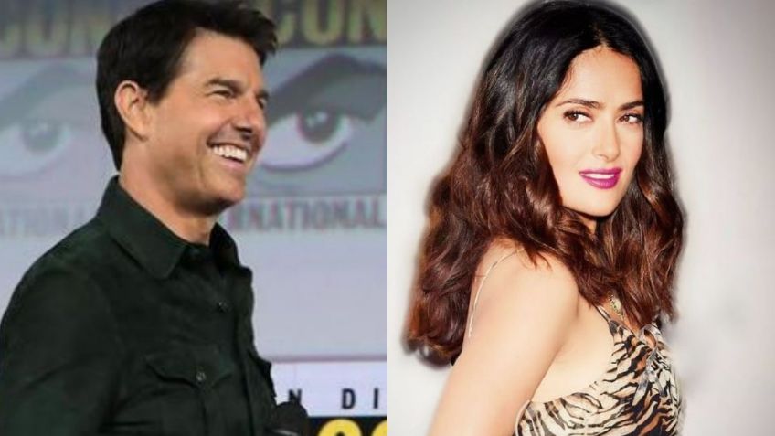 Fans desplazan a Salma Hayek por tener una FOTO con Tom Cruise; así sucedió