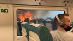 Ola de calor en España: pánico dentro de un tren atrapado en medio de un incendio forestal I VIDEO