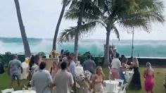 Hawái: Ola gigante irrumpe en una boda | VIDEO