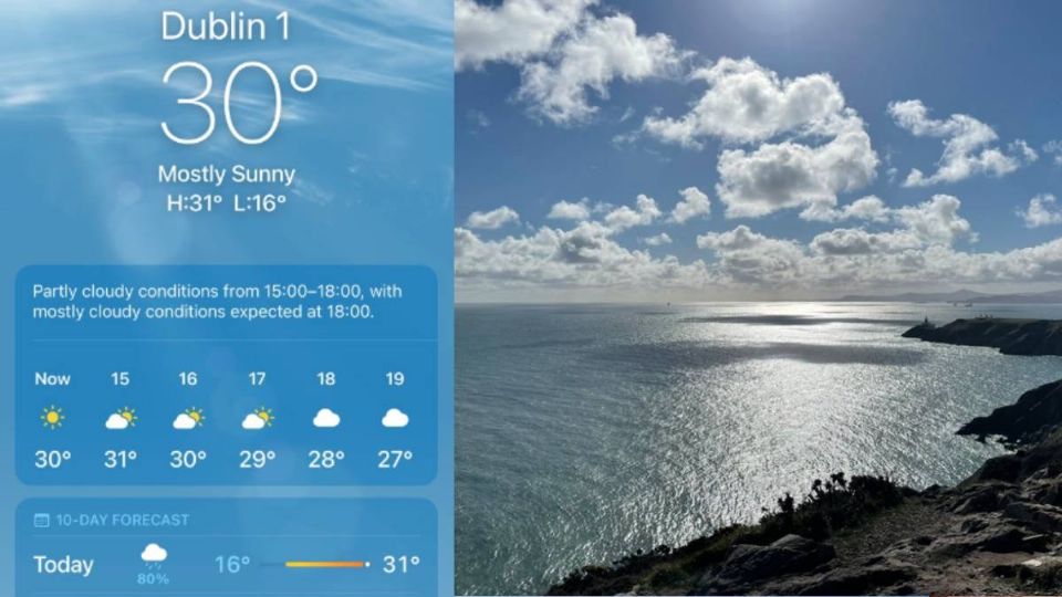 Irlanda vive altas temperaturas no vistas desde hace 135 años.