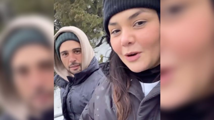 Yuridia y Matías desmienten crisis matrimonial desde la nieve: "Van a estar inventando...hasta que le atinen"