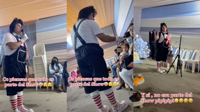 Payaso se equivoca de fiesta y se da cuenta a mitad del show: VIDEO se viraliza en TikTok