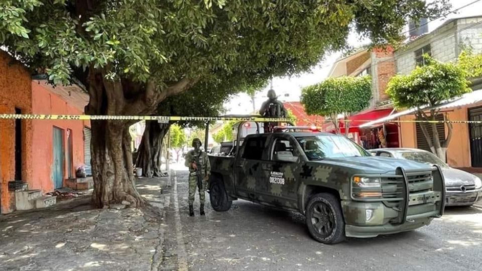 Militares acordonaron la zona del ataque.