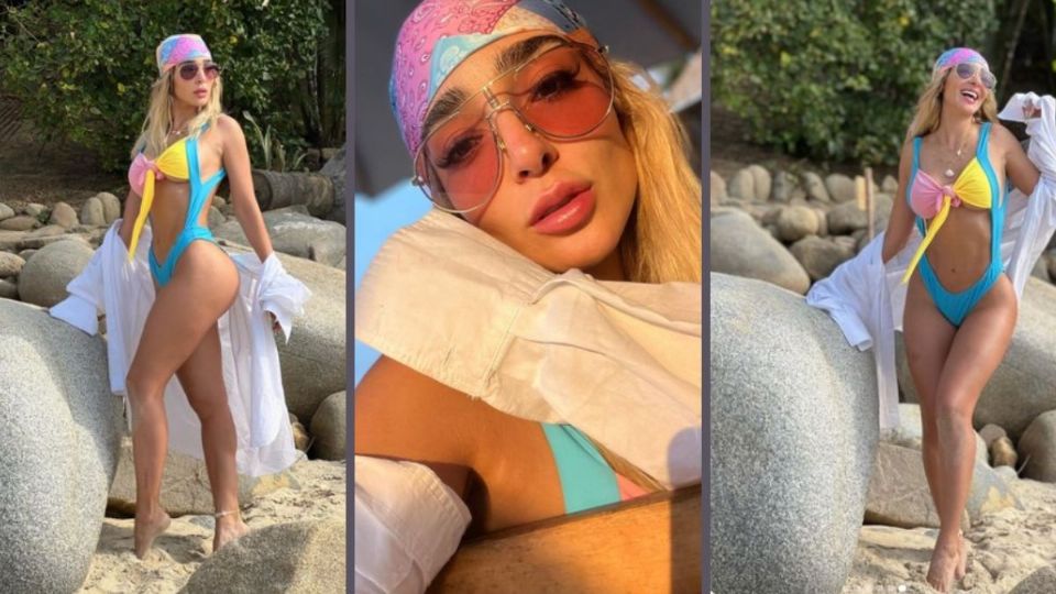 Manelik dio cátedra de estilo con este romántico bikini en tonos pastel