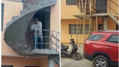 Albañiles construyen escalera sin salida y video se vuelve viral |VIDEOS