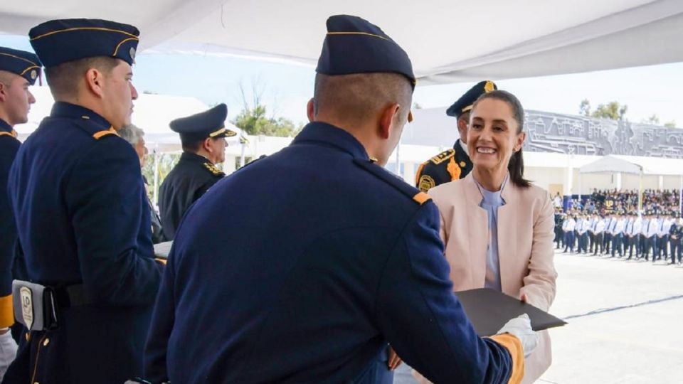 Claudia Sheinbaum estuvo en el acto en la Universidad de la Policía