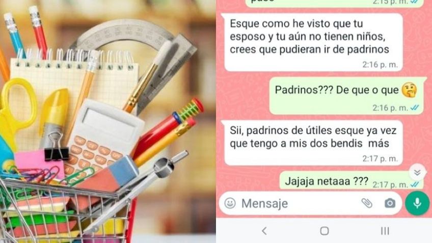 Mujer pide “padrinos de útiles escolares” y se vuelve viral: “es lo más nuevo que se está usando”