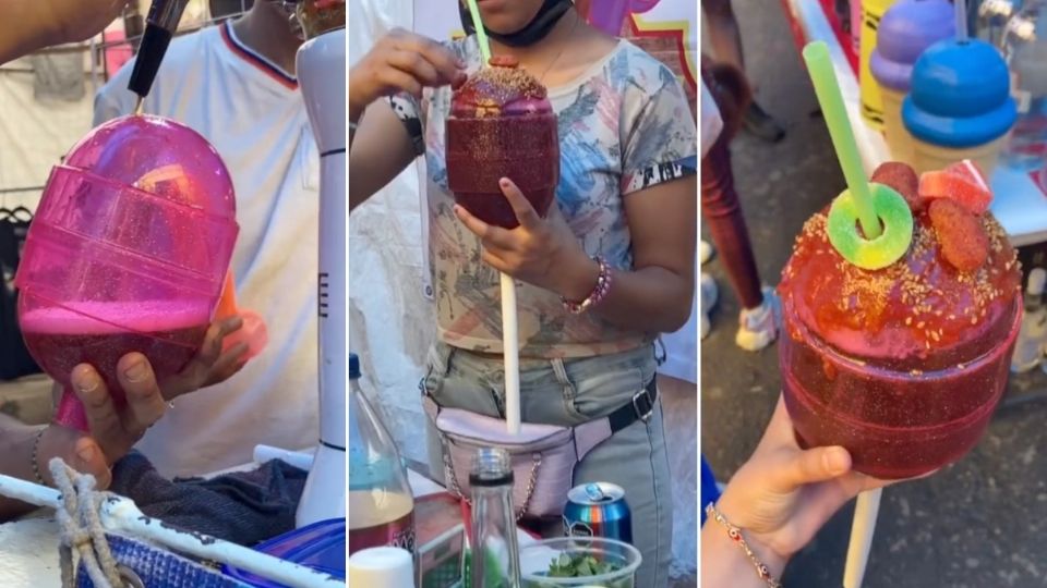 Esta bebida tiene forma de la famosa paleta Tutsi Pop. FOTO: Especial