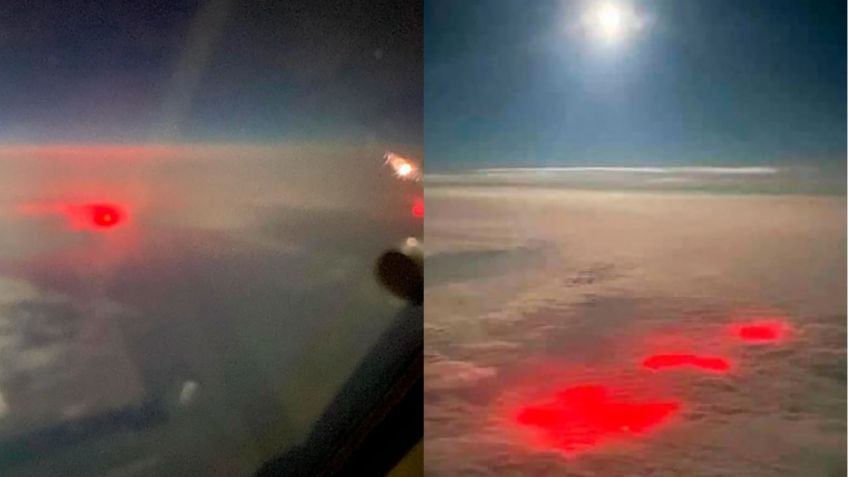 Las misteriosas luces rojas que captó un piloto sobre el océano Atlántico desatan polémica: “Son las fosas del infierno"