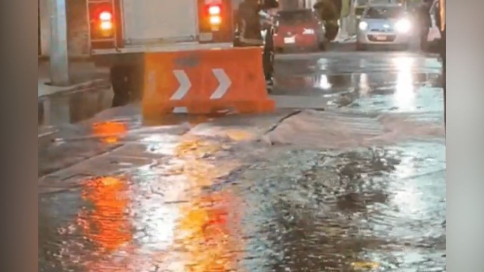 Se registró una fuga de agua en la colonia Nativitas.