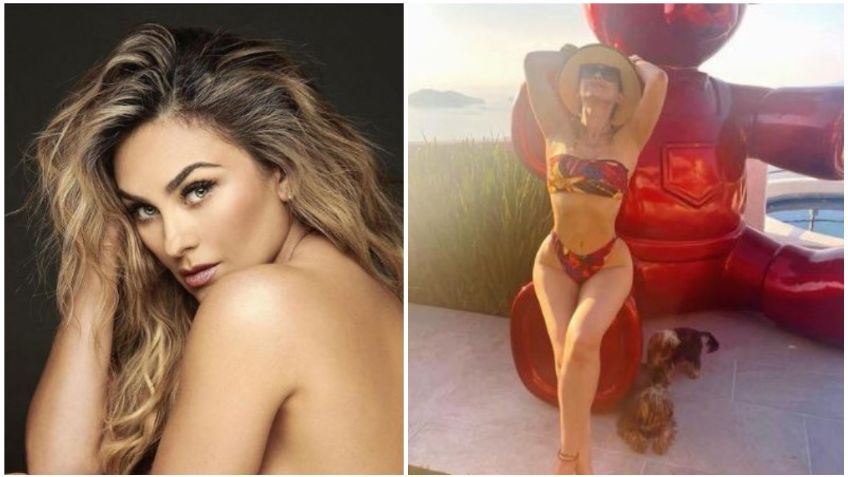 Aracely Arámbula enloquece Instagram con pantalón negro y bikini, ¿encela a Luis Miguel?