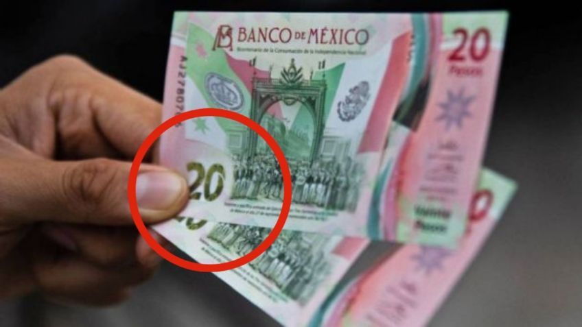 Te llevas hasta 50 mil si tienes un billete de 20 pesos con este error de impresión: FOTO