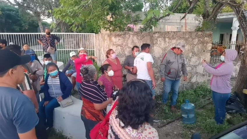 Ejidatarios se enfrentan durante desalojo en la zona arqueológica de Dzibilchaltún