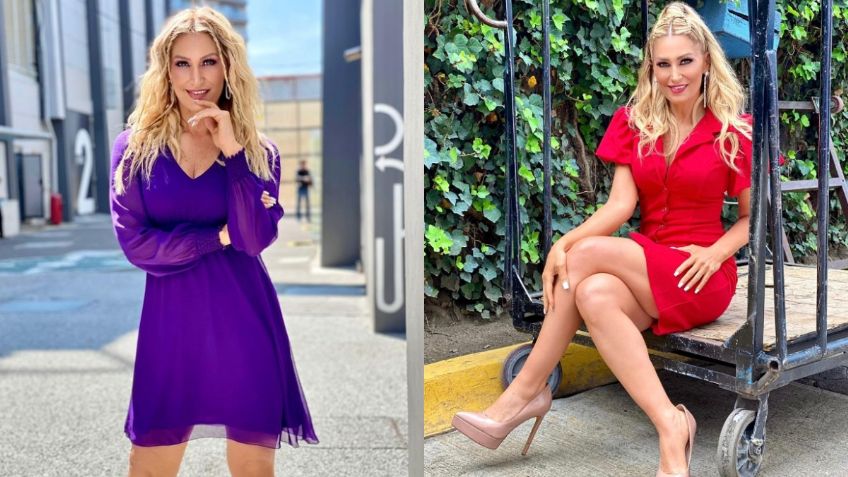 Desde las escaleras, Anette Cuburu enciende la red con pequeño vestido | FOTO