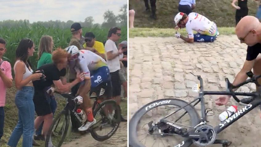 Ciclista se rompe el cuello tras chocar con una fan en el Tour de Francia: VIDEO IMPACTANTE