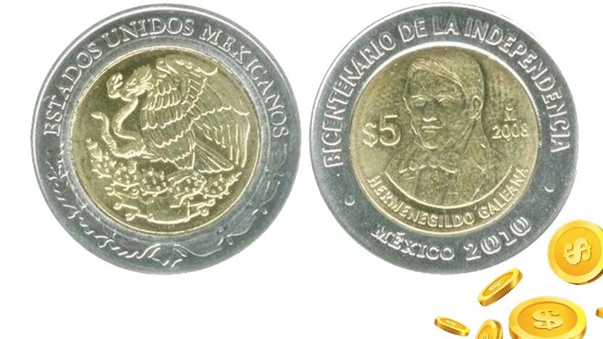 Una moneda de 5 pesos vale hasta 1,500 pesos y es posible que la tengas en tu bolsillo