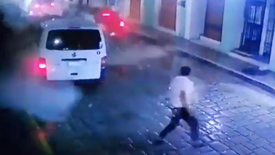 El hombre reaccionó a tiempo