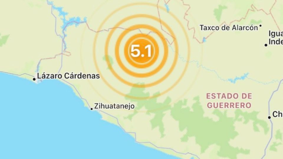 El epicentro fue al oeste de Ciudadm Altamirano, en Guerrero.