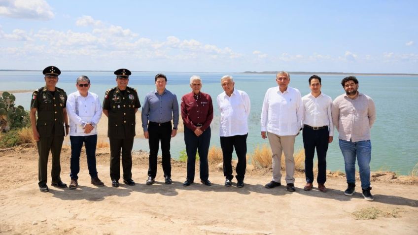 Supervisan AMLO y Samuel García detalles para la construcción del acueducto Cuchillo II