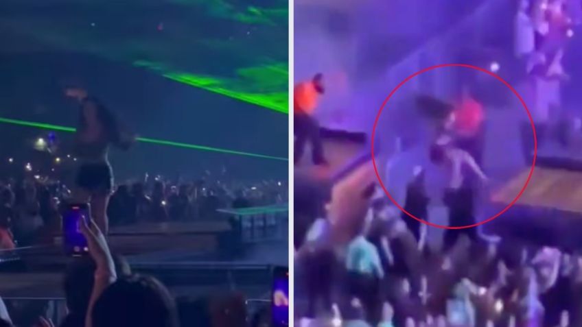 Fan sufre aparatoso accidente en pleno concierto al intentar acercarse a Bad Bunny | VIDEO