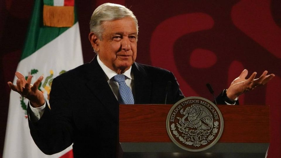 AMLO durante la Mañanera.