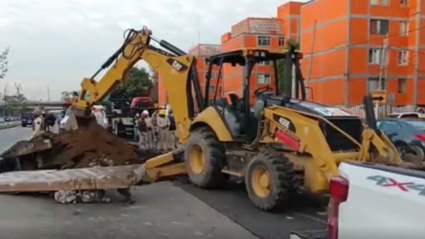 Trabajos por toma clandestina en VC provocan caos en Eje 3 Oriente: alternativas viales