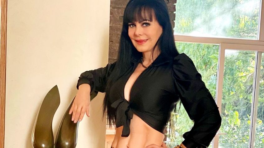 Maribel Guardia presume cinturita y marcado abdomen a sus 63 años en moderno look negro